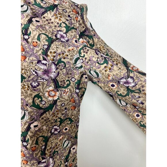 Vintage RRRRuss Womens Floral Ruffle Neck Blouse - Picture 4 of 13